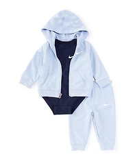 Nike Baby Boys Long-Sleeve French Terry Hooded Jacket, French Terry Jogger Pants & Jersey-Knit Bodysuit Set