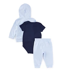 Nike Baby Boys Long-Sleeve French Terry Hooded Jacket, French Terry Jogger Pants & Jersey-Knit Bodysuit Set