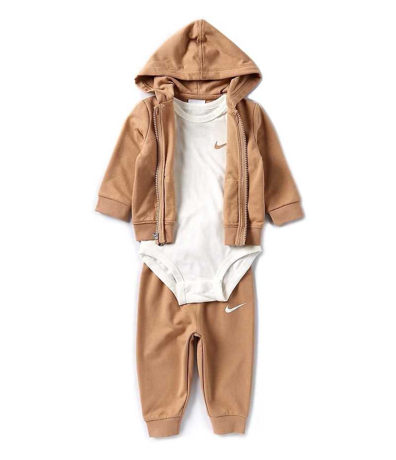 Nike Baby Boys Long-Sleeve French Terry Hooded Jacket, French Terry Jogger Pants & Jersey-Knit Bodysuit Set