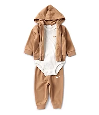 Nike Baby Boys Long-Sleeve French Terry Hooded Jacket, French Terry Jogger Pants & Jersey-Knit Bodysuit Set