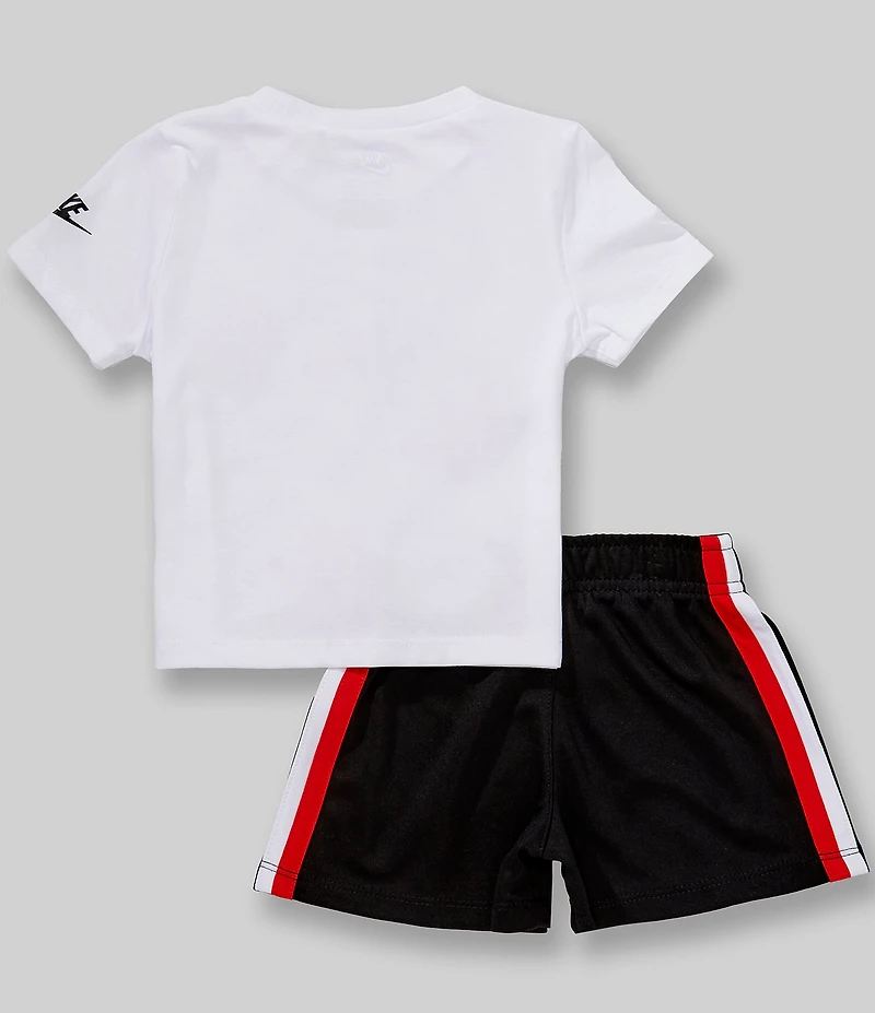Nike Baby Boys Short Sleeve Block Swoosh And Shorts Set