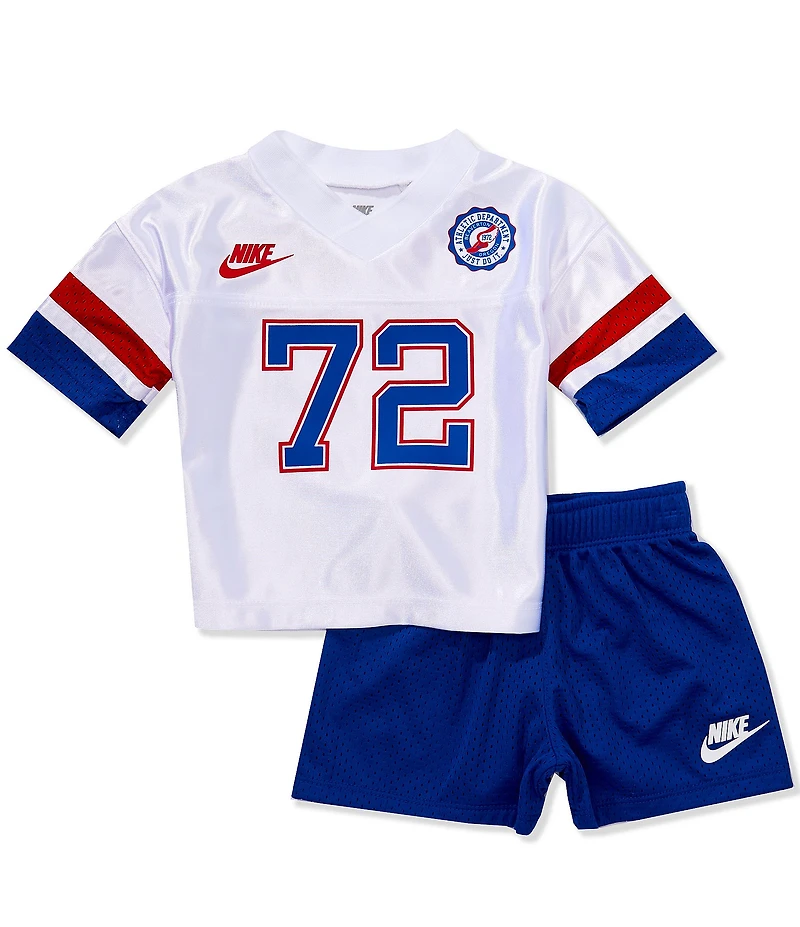 Nike Baby Boys Short-Sleeve Football-Style Jersey T-Shirt & Solid Mesh Shorts Set