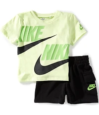 Nike Baby Boys Short Sleeve Logo Jersey T-Shirt & French Terry Shorts Set