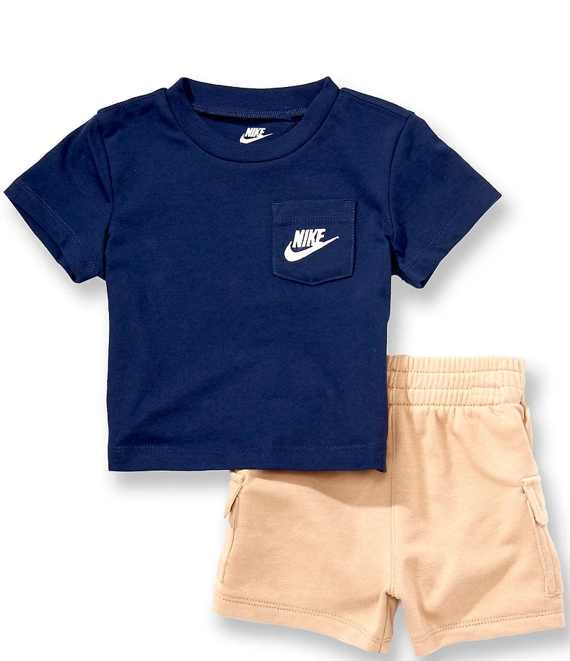 Nike Baby Boys Short Sleeve Sportswear Pocket Tee & French Terry Shorts 2-Piece Set