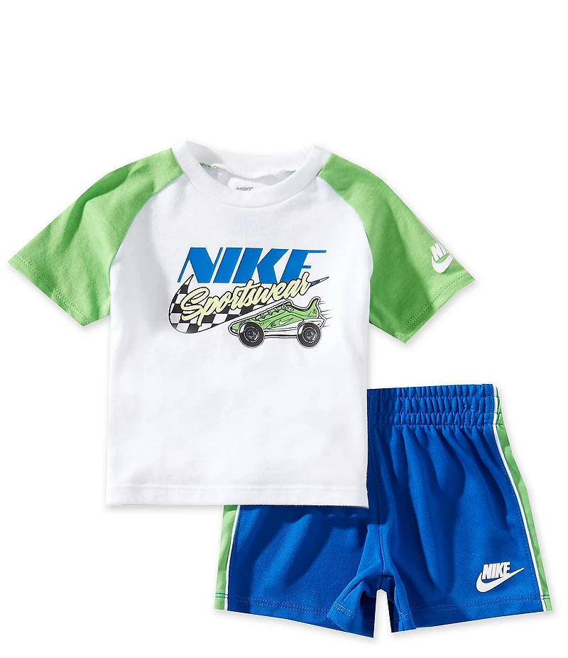 Nike Baby Boys Short Sleeve Victory Lap Graphic Tee & Pull-On Shorts 2-Piece Set