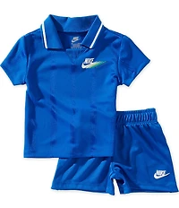 Nike Baby Boys Short Sleeve Victory Lap Polo Shirt & Pull-On Shorts 2-Piece Set