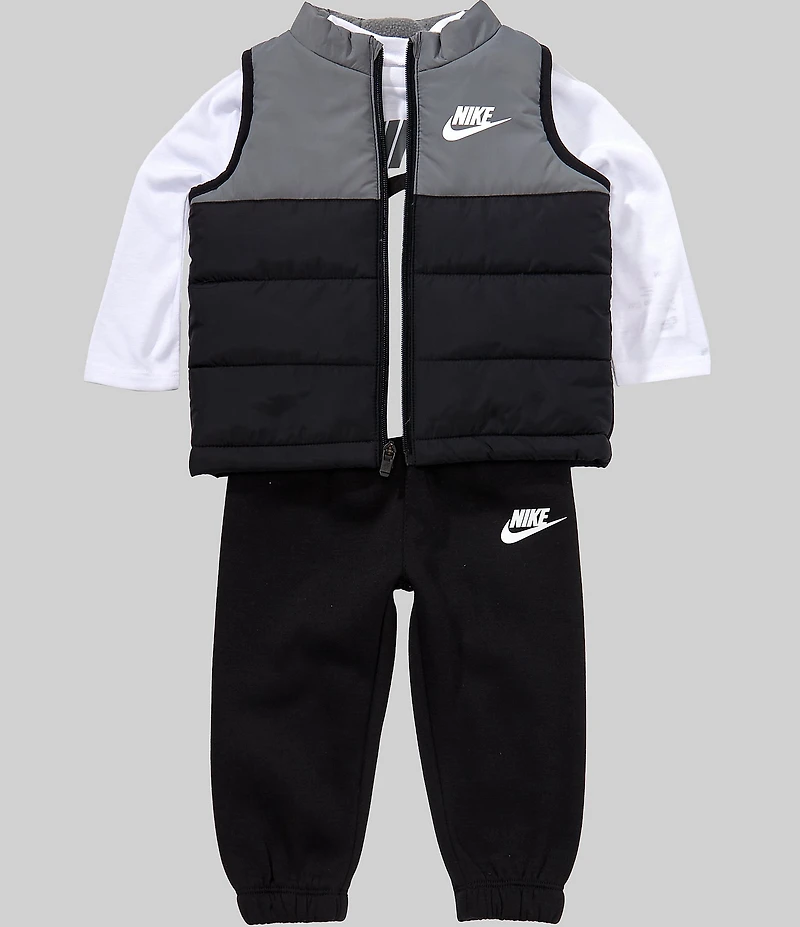 Nike Baby Boys Sleeveless Vest & T-Shirt With Jogger Pants 3-Piece Set