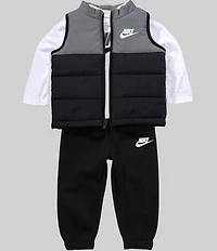 Nike Baby Boys Sleeveless Vest & T-Shirt With Jogger Pants 3-Piece Set