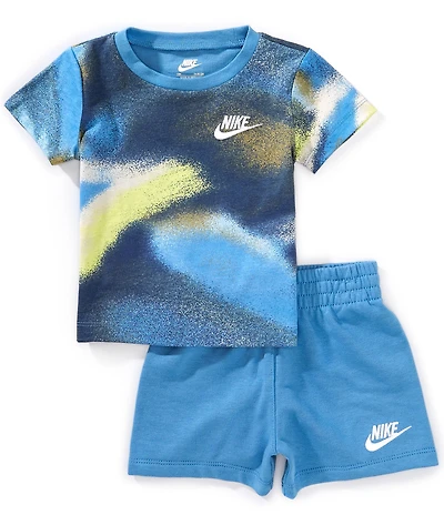 Nike Baby Boys Short Sleeve Club Express T-Shirt & French Terry Short 2-Piece Set