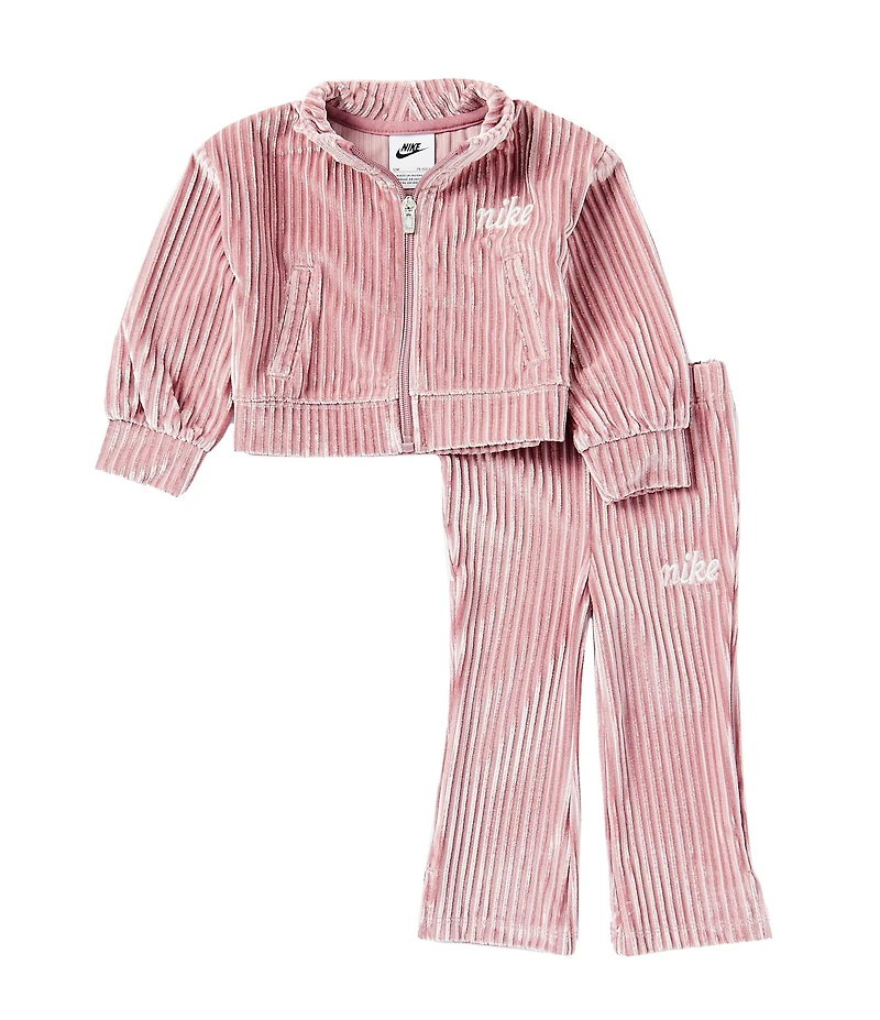 Nike Baby Girls Cozy Rib Track Jacket & Flat Front Pants Set