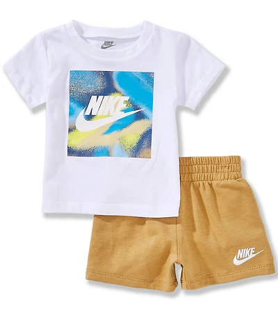 Nike Baby Boys Short Sleeve Club Express T-Shirt & Coordinating Printed Shorts Set