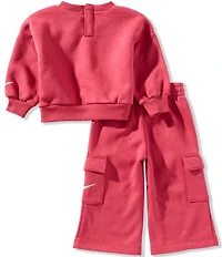 Nike Baby Girls Essentials Crew Neck Pullover & Cargo Pants Set