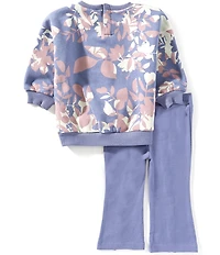 Nike Baby Girls Floral Camo Crewneck And Leggings Set