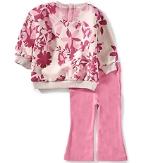 Nike Baby Girls Floral Camo Crewneck And Leggings Set