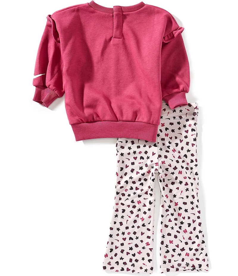 Nike Baby Girls Long Sleeve Top & Essentials All-Over Print Legging Femme Set