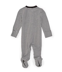 Nike Baby Girls Long-Sleeve Striped Footie Coverall