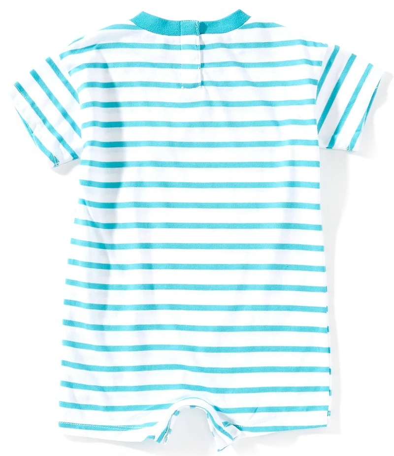 Nike Baby Girls Short Sleeve Striped Terry Romper