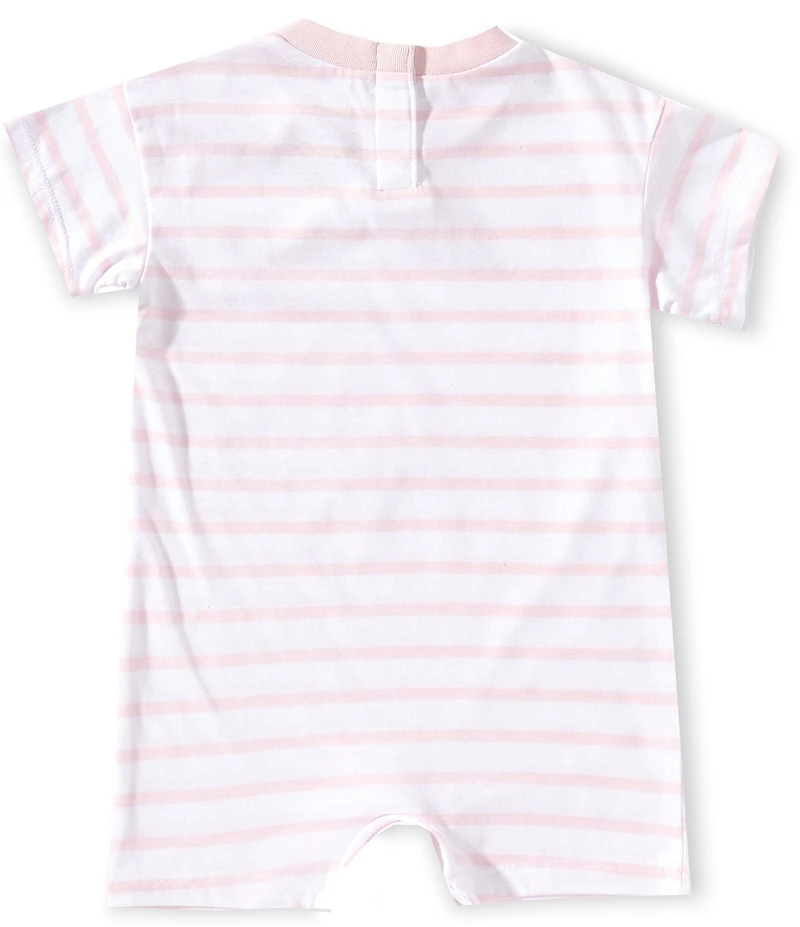 Nike Baby Girls Short Sleeve Striped Terry Romper
