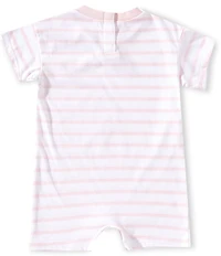 Nike Baby Girls Short Sleeve Striped Terry Romper