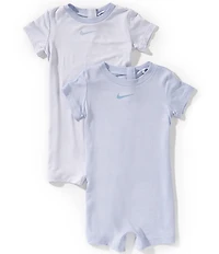 Nike Baby Girls Short Sleeve Essentials Romper 2-Pack