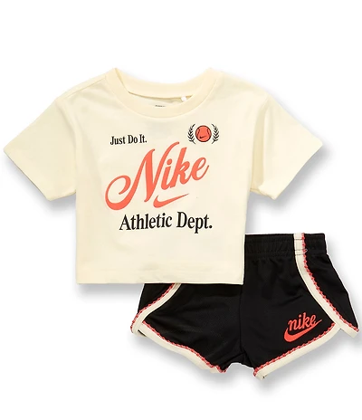 Nike Baby Girls Short Sleeves Tennis Tee & Sprinter Short 2-Piece Set