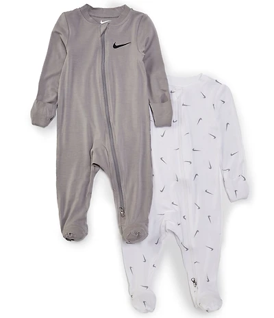 Nike Baby Long Sleeve Footed Coverall 2-Pack