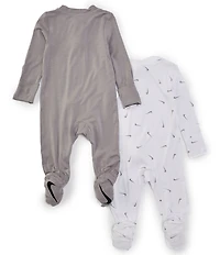 Nike Baby Long Sleeve Footed Coverall 2-Pack