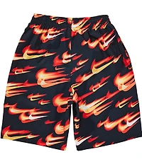 Nike Big Boys Allover Blur Swoosh Printed Swim Trunks