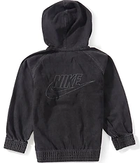 Nike Big Boys Full-Zip Hooded Denim Jacket