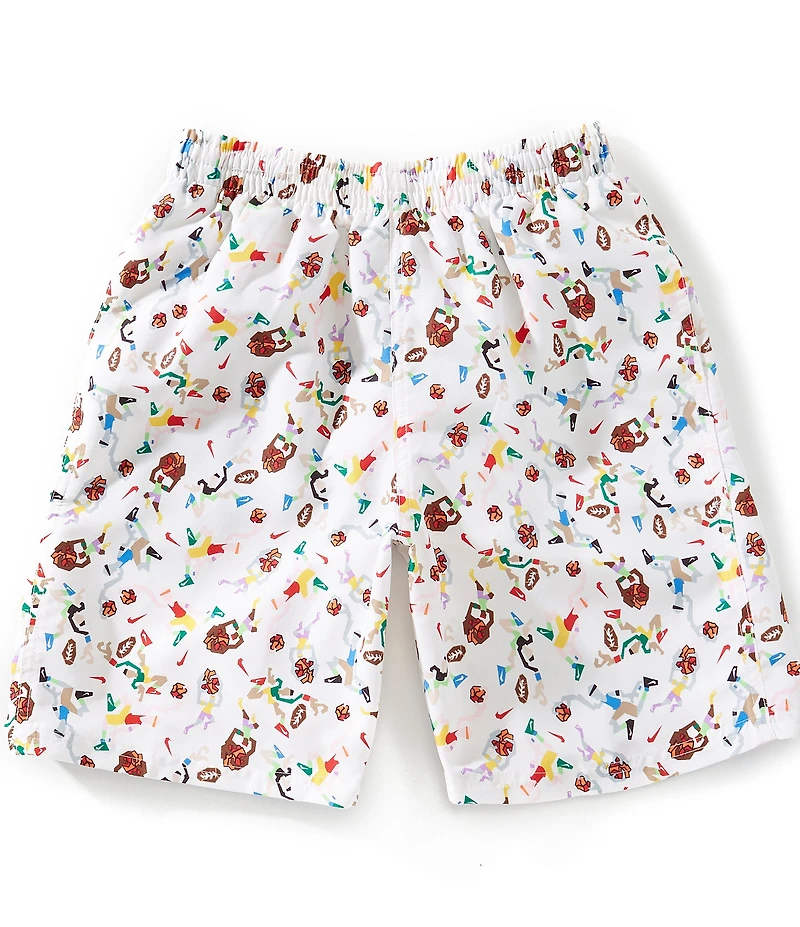 Nike Big Boys Printed 7#double; Inseam Swim Trunks