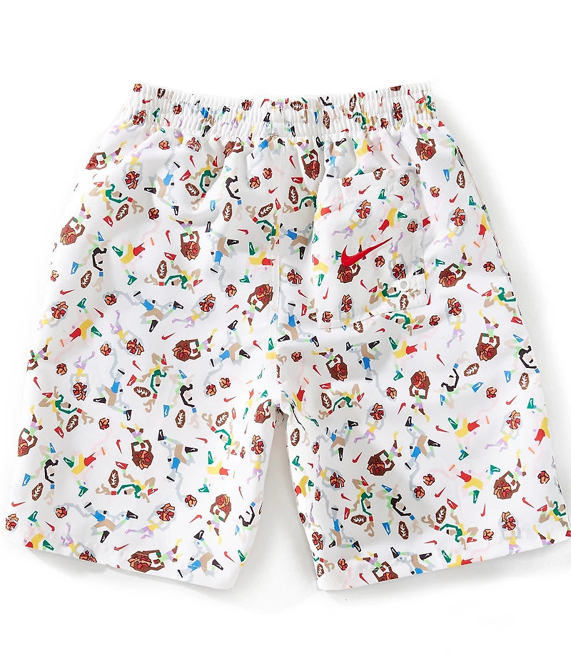 Nike Big Boys Printed 7#double; Inseam Swim Trunks
