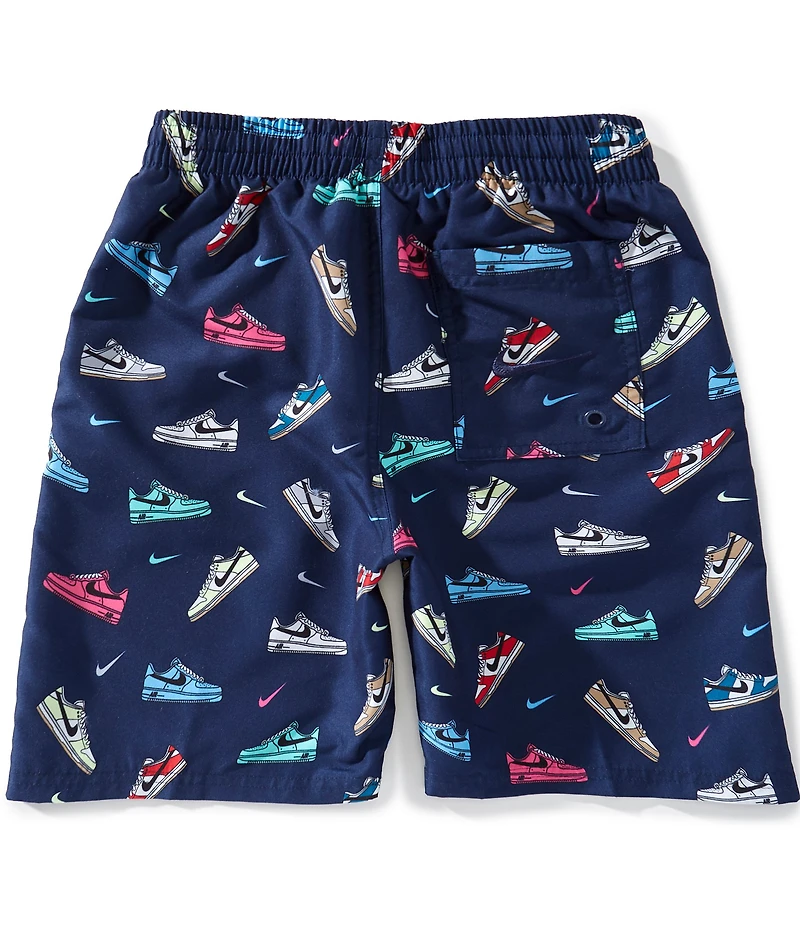Nike Big Boys Shoe-Printed Volley Swim Trunks
