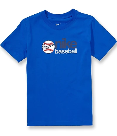 Nike Big Boys Short Sleeve Baseball Logo T-Shirt