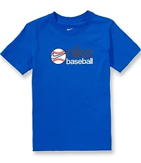 Nike Big Boys Short Sleeve Baseball Logo T-Shirt