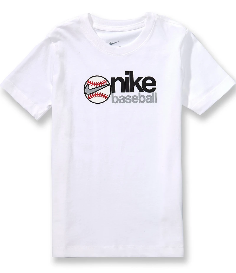 Nike Big Boys Short Sleeve Baseball Logo T-Shirt