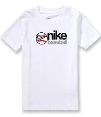 Nike Big Boys Short Sleeve Baseball Logo T-Shirt