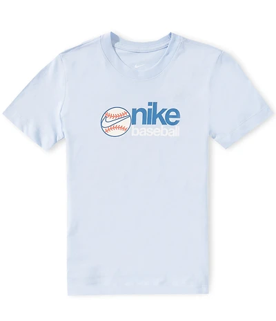 Nike Big Boys Short Sleeve Baseball Logo T-Shirt
