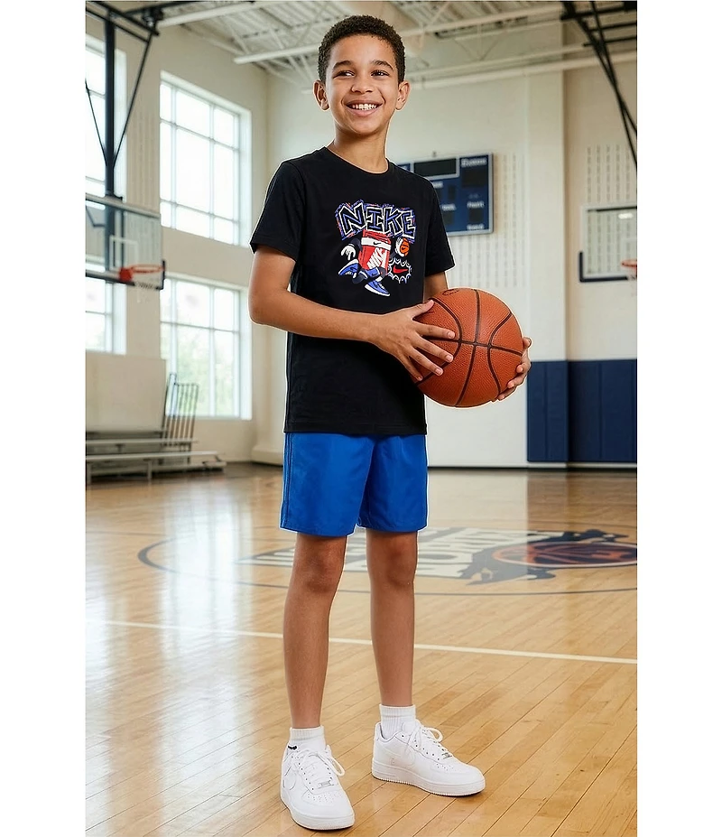 Nike Big Boys Short-Sleeve Boxy Hoops T-Shirt