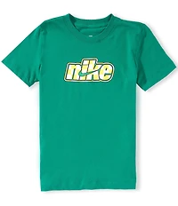 Nike Big Boys Short Sleeve Checkerboard Logo Graphic T-Shirt