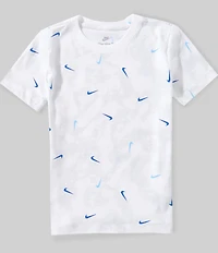 Nike Big Boys Short Sleeve Logo Print T-Shirt