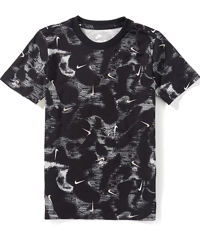 Nike Big Boys Short Sleeve Logo Print T-Shirt