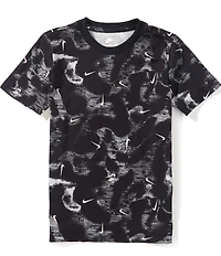 Nike Big Boys Short Sleeve Logo Print T-Shirt