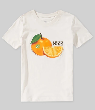 Nike Big Boys Short Sleeve Orange-Graphic T-Shirt