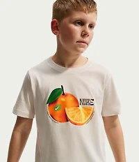 Nike Big Boys Short Sleeve Orange-Graphic T-Shirt