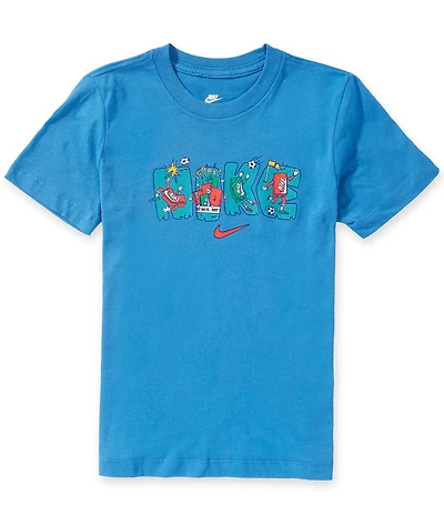 Nike Big Boys Short Sleeve Printed-Logo-Graphic T-Shirt