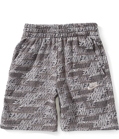 Nike Big Boys Sportswear Club Fleece Logo Print Shorts