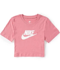 Nike Big Girls Cotton Crewneck Cropped T-Shirt