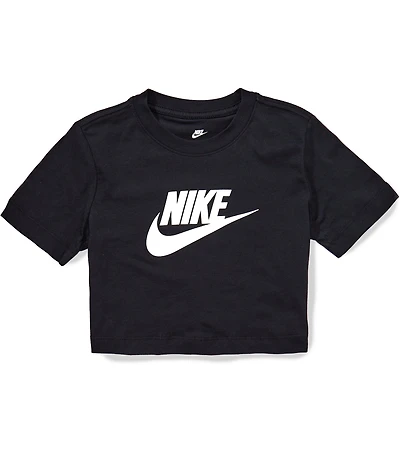 Nike Big Girls Cotton Crewneck Cropped T-Shirt