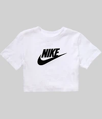 Nike Big Girls Cotton Crewneck Cropped T-Shirt