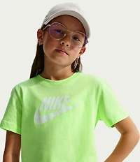 Nike Big Girls Cotton Crewneck Cropped T-Shirt